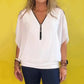 🔥Hot Sale 60% OFF🔥Women's Chiffon Zip-up Neck Casual Top
