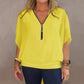 🔥Hot Sale 60% OFF🔥Women's Chiffon Zip-up Neck Casual Top