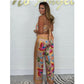 🔥New Arrival 59% OFF⚡50K+ SOLD!💝Spaghetti Strap Printed Top & Loose Women's Pants 2-Piece Set