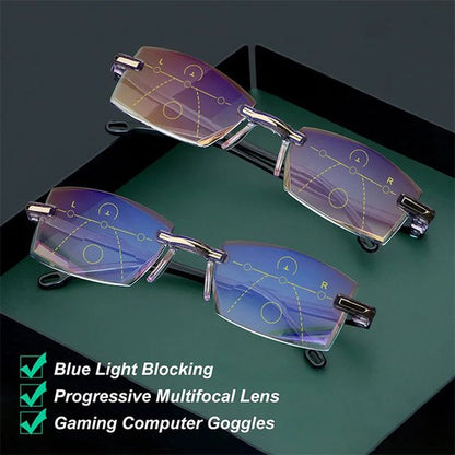 Stylish Progressive Multifocal Anti-Blue Light Reading Glasses