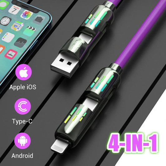 ⚡4-in-1 High-Speed Transfer Fast Charging Cable