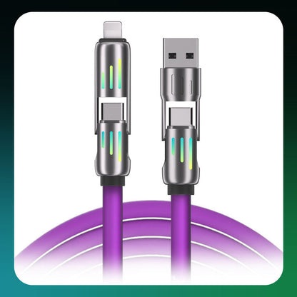 ⚡4-in-1 High-Speed Transfer Fast Charging Cable