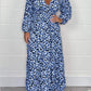 💃LAST DAY SALE 60% OFF🏝️Women Printed Sexy Deep V-neck Dress