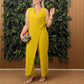 🌸Limited-Time Offer 60% OFF💝Women's Solid Color Casual V-Neck Tied Jumpsuit