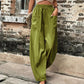 🏆LAST DAY SALE 49% OFF🔥Women's solid color pocket elastic trousers