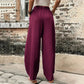 🏆LAST DAY SALE 49% OFF🔥Women's solid color pocket elastic trousers