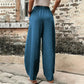 🏆LAST DAY SALE 49% OFF🔥Women's solid color pocket elastic trousers