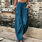 🏆LAST DAY SALE 49% OFF🔥Women's solid color pocket elastic trousers