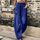 🏆LAST DAY SALE 49% OFF🔥Women's solid color pocket elastic trousers