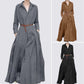 🎀Hot Sale 49% OFF🔥Retro Super Long Solid Color Shirt Dress