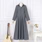 🎀Hot Sale 49% OFF🔥Retro Super Long Solid Color Shirt Dress