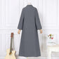 🎀Hot Sale 49% OFF🔥Retro Super Long Solid Color Shirt Dress