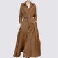 🎀Hot Sale 49% OFF🔥Retro Super Long Solid Color Shirt Dress