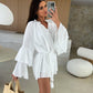 💞Hot Sale 49% OFF😍Women's Solid Color Loose Mini Dress