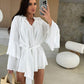 💞Hot Sale 49% OFF😍Women's Solid Color Loose Mini Dress