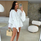💞Hot Sale 49% OFF😍Women's Solid Color Loose Mini Dress