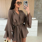💞Hot Sale 49% OFF😍Women's Solid Color Loose Mini Dress