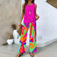 🔥 Hot Sale 49% OFF🌺Women's Trendy Print 2 Piece Outfits Sleeveless Top & Pants