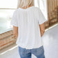 🔥Summer Hot Sale 49% OFF✨Women's Casual Pleated V-Neck Short-Sleeve Top
