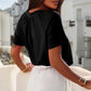 🔥Summer Hot Sale 49% OFF✨Women's Casual Pleated V-Neck Short-Sleeve Top