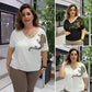 🔥Summer Hot Sale 49% OFF🔥Women's Casual Elegant Printed V-Neck Top