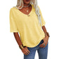 🔥Last Day 60% OFF🔥Women's Solid Color V-Neck T-shirt - 12 COLORS