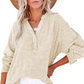 🔥Last Day Sale 50%💖Women’s Casual Gauze Button Neck Long Sleeve Blouse