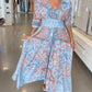 🔥Hot Sale 49% OFF🥰 Women’s Elegant Floral Drawstring Long Dress
