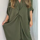 💖Limited Sale 50% OFF💖Short Sleeve Maxi Dress With Knot Detail
