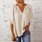 ✨Summer Hot Sale 49% OFf👗Women's Solid Color Summer Top with Batwing Sleeves and V-Neck