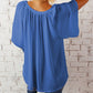 ✨Summer Hot Sale 49% OFf👗Women's Solid Color Summer Top with Batwing Sleeves and V-Neck