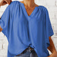 ✨Summer Hot Sale 49% OFf👗Women's Solid Color Summer Top with Batwing Sleeves and V-Neck