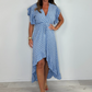 🔥Summer Day Hot Sale 49% OFF🔥Women's Resort Style V-Neck Polka Dot Ruffle Sleeve Dress