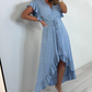 🔥Summer Day Hot Sale 49% OFF🔥Women's Resort Style V-Neck Polka Dot Ruffle Sleeve Dress
