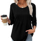 💥Summer Sale 49% OFF☀️Ruffled Round Neck Loose Fit Thin T-Shirt