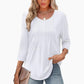 💥Summer Sale 49% OFF☀️Ruffled Round Neck Loose Fit Thin T-Shirt
