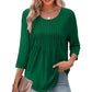 💥Summer Sale 49% OFF☀️Ruffled Round Neck Loose Fit Thin T-Shirt