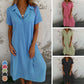 💕Last Day Promotion 49% OFF🔥Women’s Solid Color Short-Sleeve Dress⏳Free Shipping Only Today