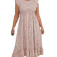 Big Sale 49%OFF⚡💃Women's Elegant Floral Print High-Waisted Ruffle Cap Sleeve Dress