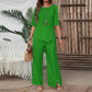 ✨New Sale 50% OFF✨Women's Irregular Hem Top & Wide Leg Pants Two - Piece Set