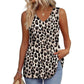 🌞HOT SALE 60% OFF👚Women's Print Flowy Sleeveless V Neck Peplum Tank Tops