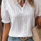 🩷Available in 10 colors❗💥V-Neck Plain Lace Elegant Shirt