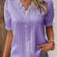 🩷Available in 10 colors❗💥V-Neck Plain Lace Elegant Shirt