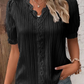 🩷Available in 10 colors❗💥V-Neck Plain Lace Elegant Shirt