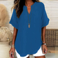 🌸Summer Hot Sale 60% OFF👕Fashion Loose Solid Color Short Sleeve Top