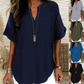 🌸Summer Hot Sale 60% OFF👕Fashion Loose Solid Color Short Sleeve Top