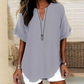 🌸Summer Hot Sale 60% OFF👕Fashion Loose Solid Color Short Sleeve Top