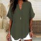 🌸Summer Hot Sale 60% OFF👕Fashion Loose Solid Color Short Sleeve Top