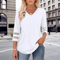 💥Last Day Special Sale 59% OFF💝2025 New Womens 3/4 Length Sleeve Tops Trendy V Neck T Shirts