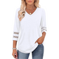 💥Last Day Special Sale 59% OFF💝2025 New Womens 3/4 Length Sleeve Tops Trendy V Neck T Shirts